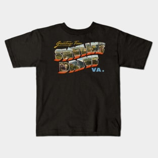 Greetings from Skyline Drive Virginia Kids T-Shirt